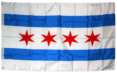 City of Chicago Flag 3x5 ft
