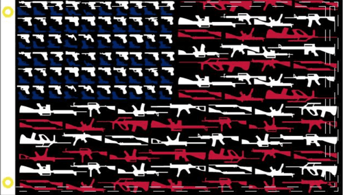 3x5 USA Guns Flag