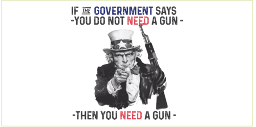 If The Government Says You Do Not Need A Gun Then You Need A Gun Flag Made in USA