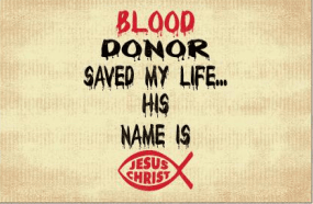 Blood Donor Jesus Christ Saved My Life 3x5 Vintage Flag