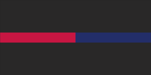 3'x5' First Responder Thin Blue and Red Line Flag - Rough Tex