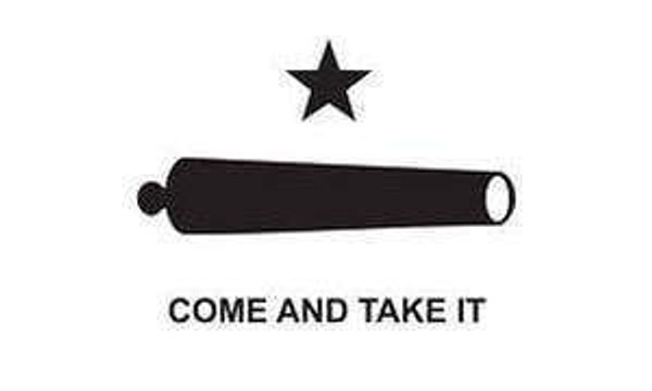 Gonzales Come and Take it Cannon flag - Rough Tex