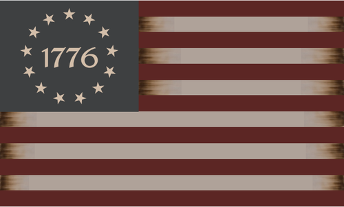 Betsy Ross 1776 Vintage Tea Stained Flag 3x5 ft. - Rough Tex