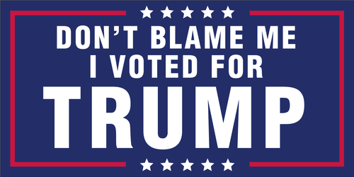 Don't Blame Me I Voted For Trump Bumper Sticker