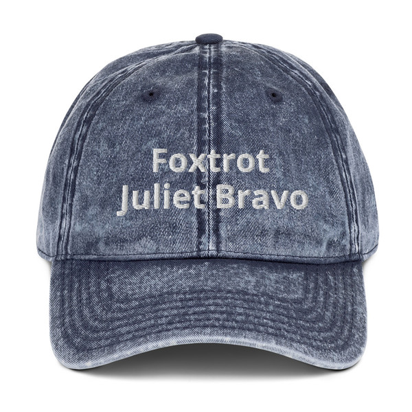 Foxtrot Juliet Bravo  Vintage Cotton Twill Cap