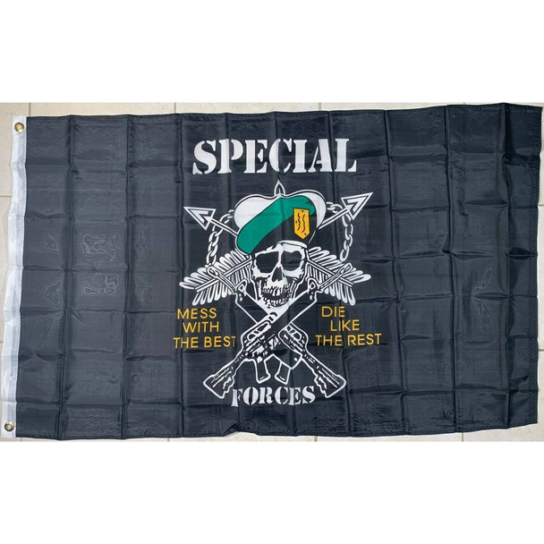 US Army Special Forces Flag, Mess with the Best, Die Like the Rest Flag 3x5 ft. Standard