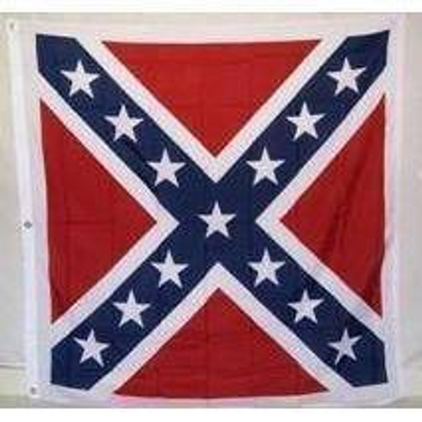 Confederate Battle Flag (Square With White Border) 52x52 inch Economical