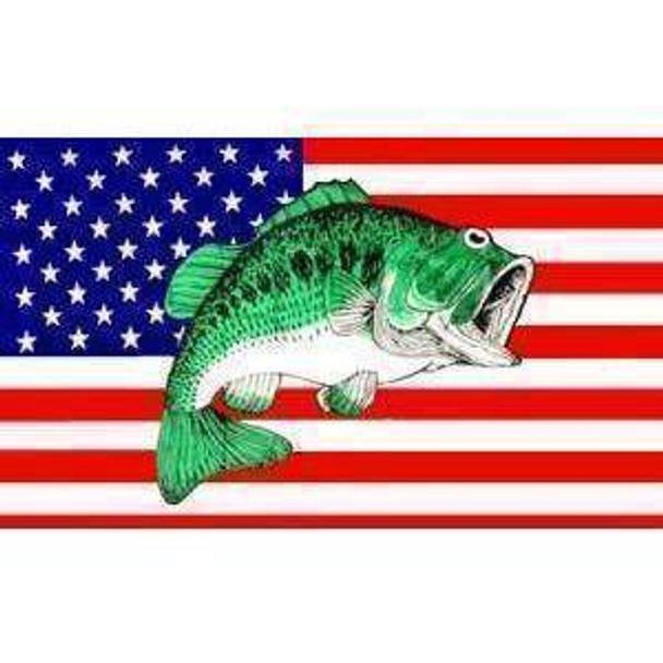 USA Bass Fish Flag 3 X 5 ft. Standard