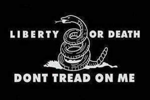 Liberty or Death (Black) Flag 3x5 ft. Economical