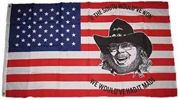 Hank Williams Jr America Flag 3 X 5 ft. Standard