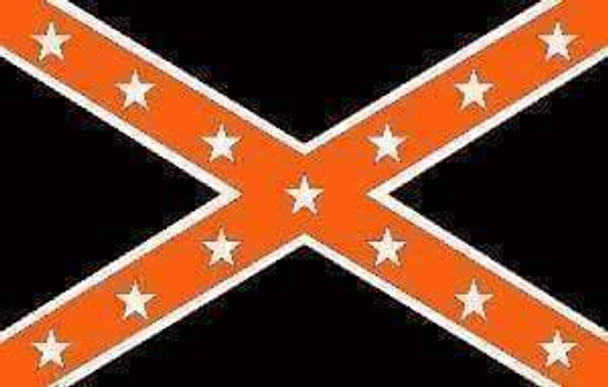 Rebel Orange & Black Flag 3 X 5 ft. Standard