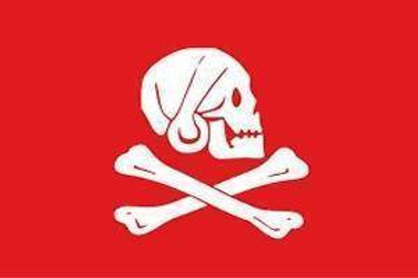 Pirate Captain Henry Every (Red) Flag 3 X 5 ft. Standard