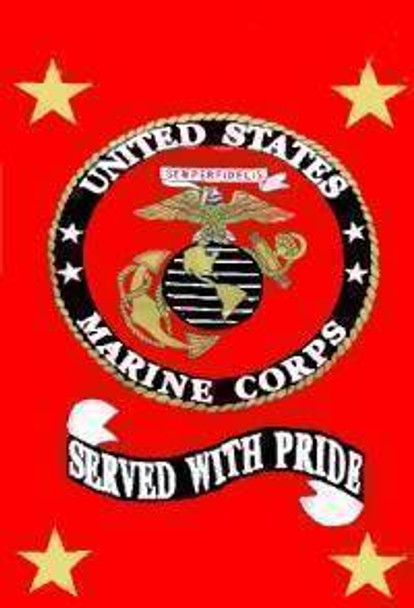 USMC Served with Pride Banner (5 x 3)
