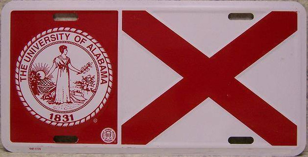 Alabama University License Plate