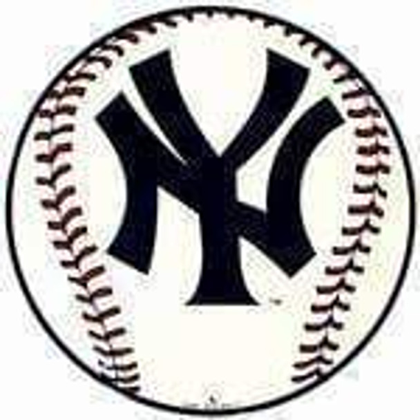 NY Yankees Circular Baseball Sign