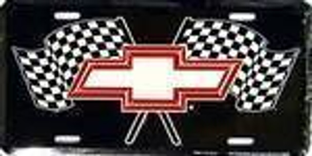 Chevy Racing Flags License Plate