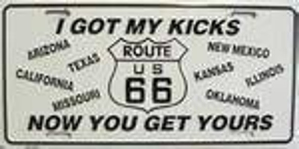 Route 66 I Got MY Kicks License Plate