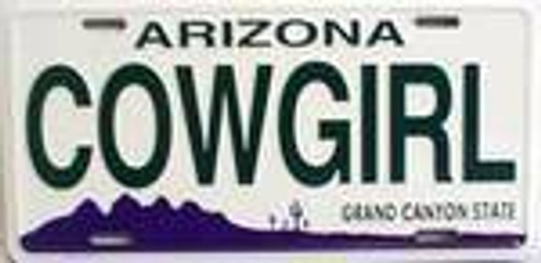 AZ Arizona Cowgirl License Plate