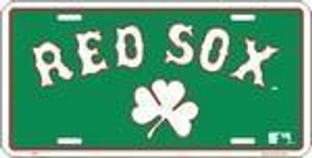Boston Redsox Irish Shamrock License Plate