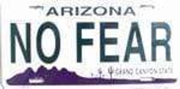 AZ Arizona No Fear License Plate