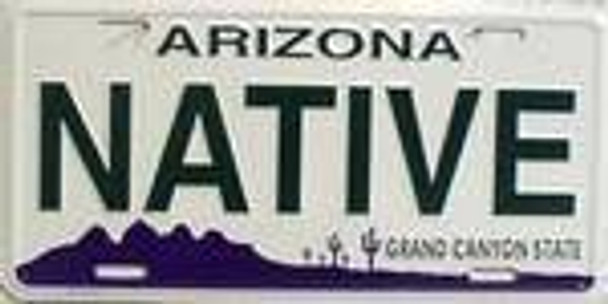 AZ Arizona Native License Plate