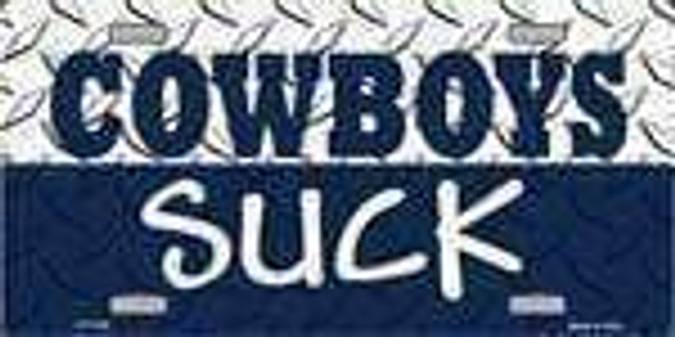 Cowboys Suck License Plate