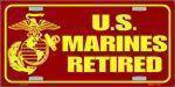 US Marines Retired License Plate