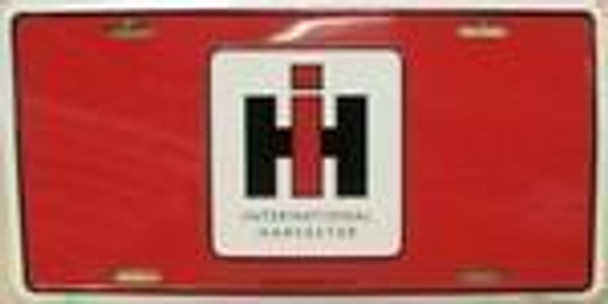 International Harvester RED License Plate