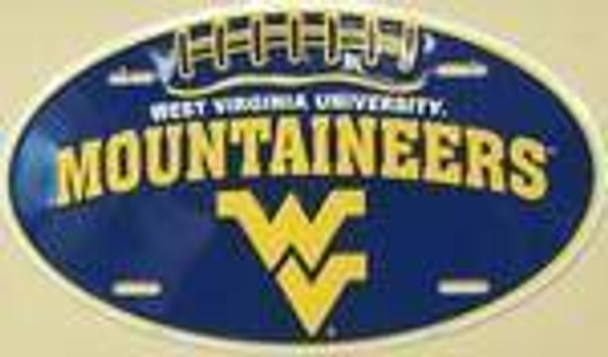 West Virginia WV Mountaineers Oval License Plate