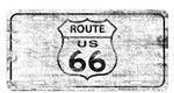 Route 66 Distressed License Plate