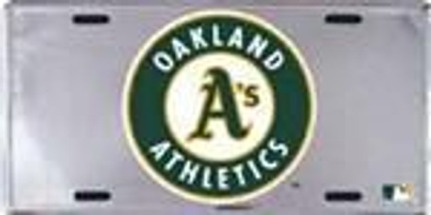 Oakland Athletics A's MLB Chrome License Plate