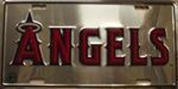 LA Angels MLB Chrome License Plate