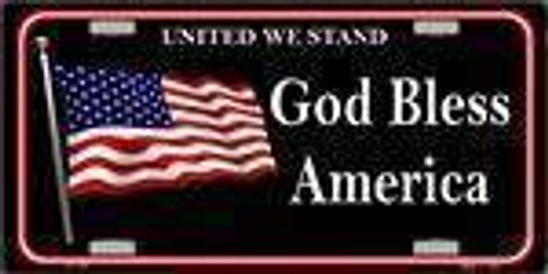 God Bless America - United We Stand License Plate