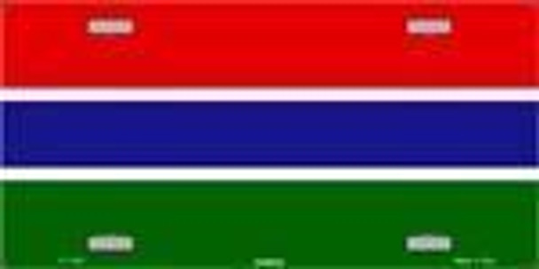 Gambia Flag License Plate Blank