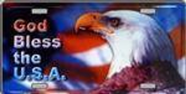 Eagle / God Bless USA License Plate
