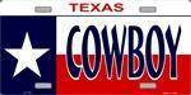 Texas Cowboy License Plate