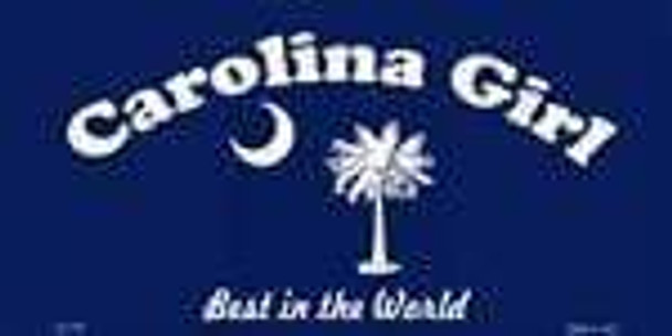 Carolina Girl Blue License Plate