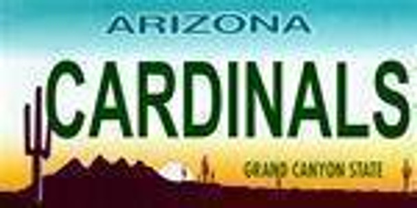 Arizona State Background License Plate - Cardinal