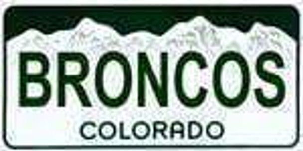 Colorado State Background License Plate - Bronco