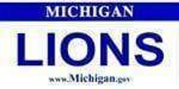 Michigan State Background License Plate - Lion