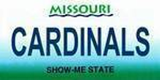 Missouri State Background License Plate - Cardinal