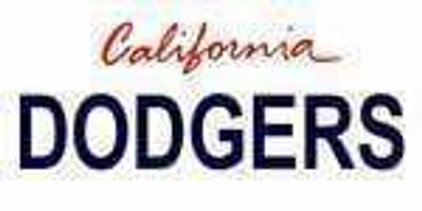 California State Background License Plate - Dodger