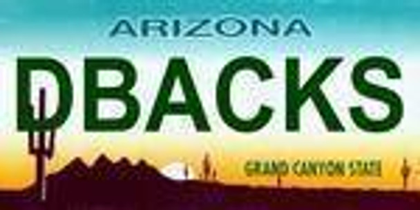 Arizona State Background License Plate - Dback