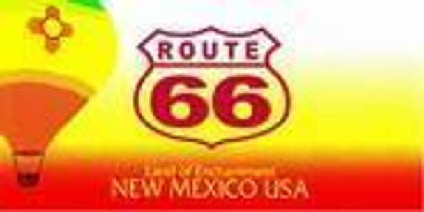 New Mexico State Background License Plate - Route 66 Plate
