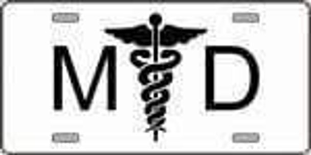MD Medical Doctor Logo Emblem License Plate
