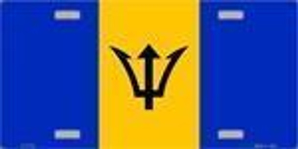 Barbados Flag License Plate