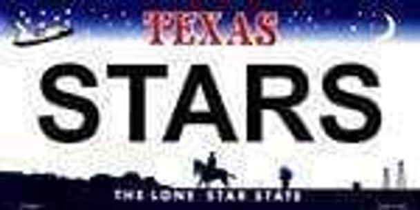 Texas State Background License Plate - Star