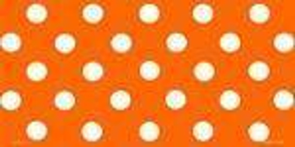 Polka Dots - White Dots on Orange Blank