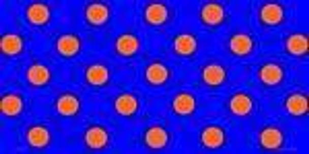 Polka Dots - Orange Dots Royal Blue Blank