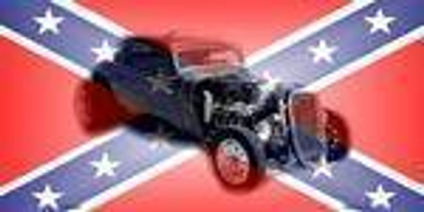 Confederate Hot Rod License Plate